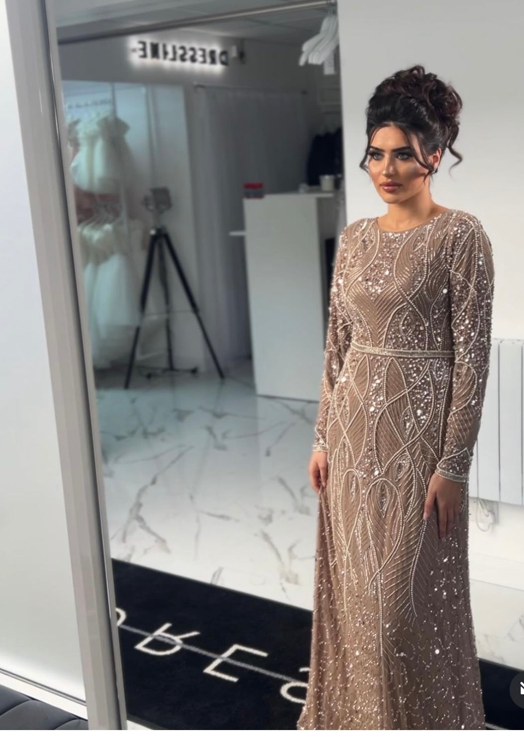 Mocha Modest Dress