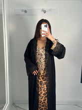 Load image into Gallery viewer, Black diamonte Abaya and sheila

