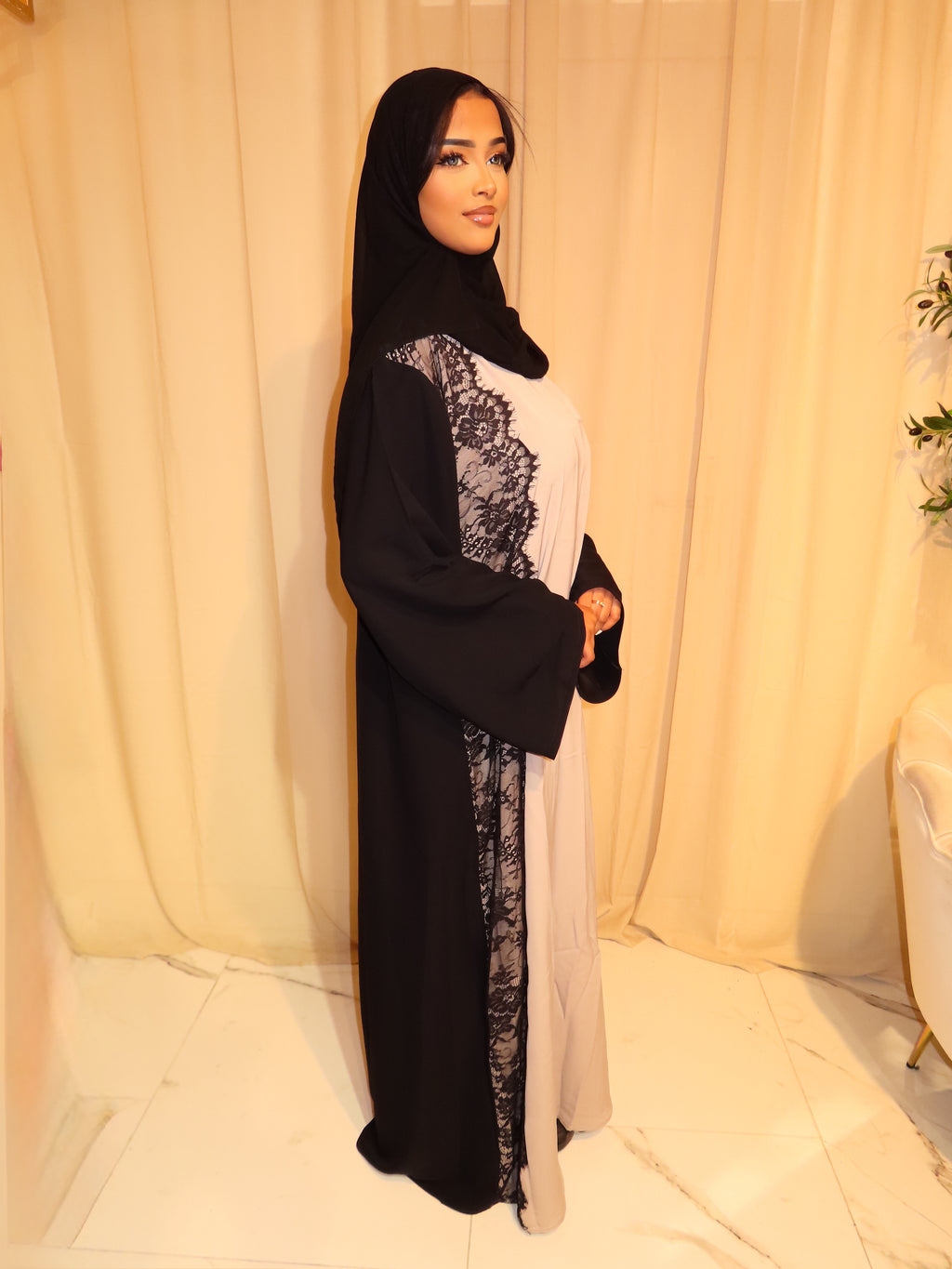 Stone Lace Abaya & Hijab