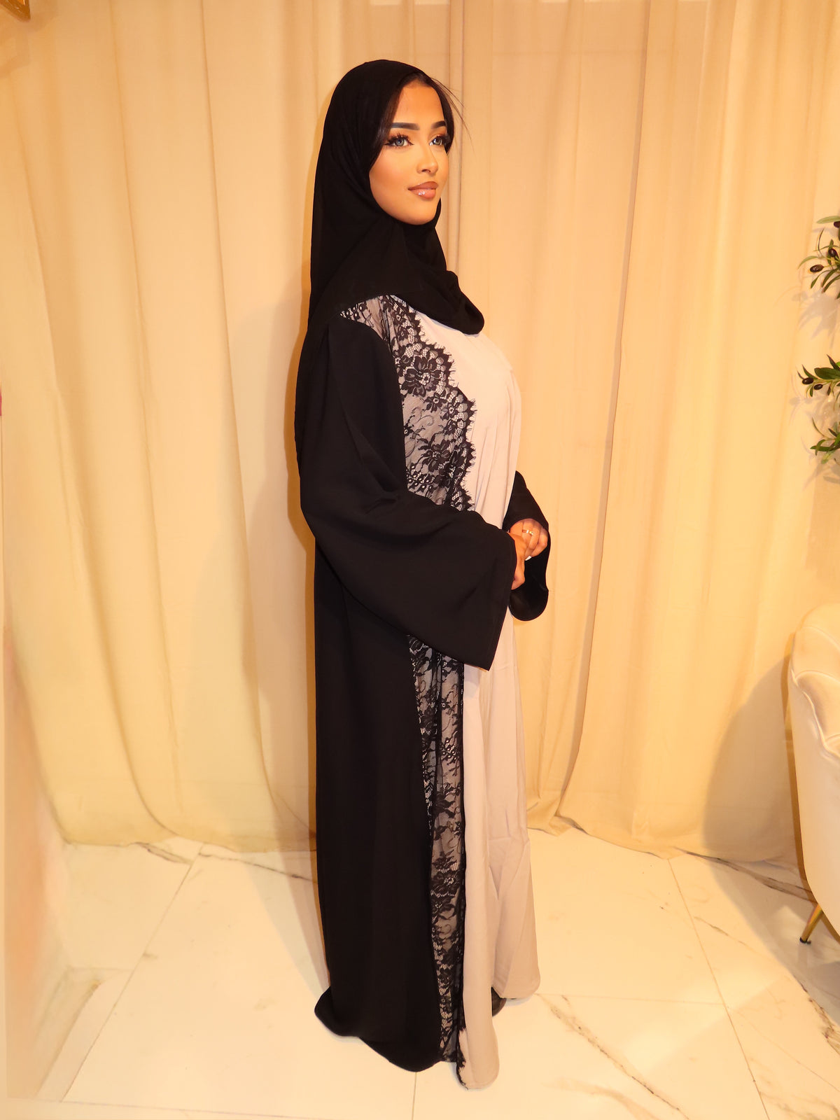 Stone Lace Abaya & Hijab