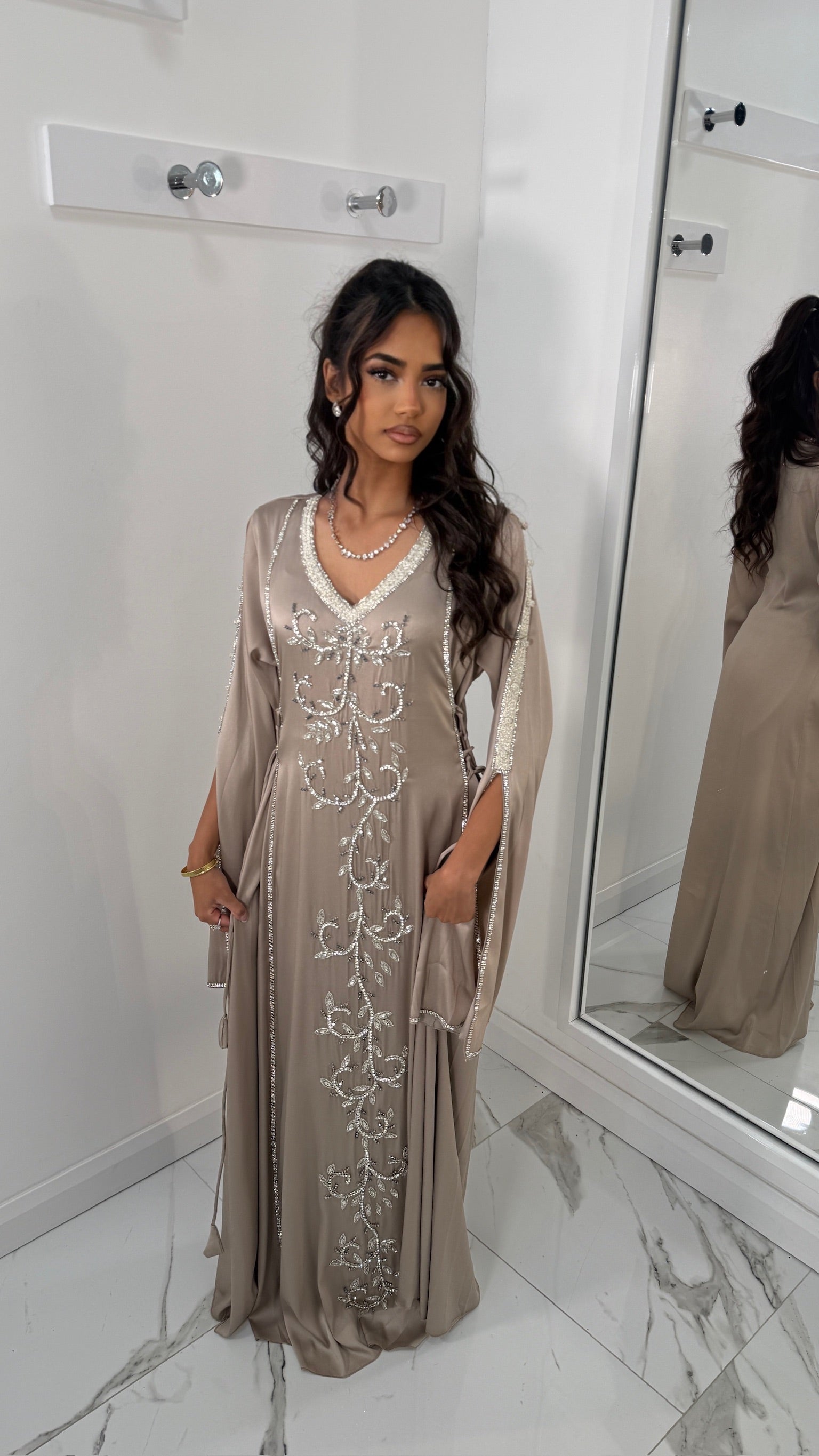 Corset Satin Emirati Dress