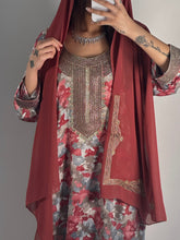 Load image into Gallery viewer, Grey/terracota Makhawer with sheila
