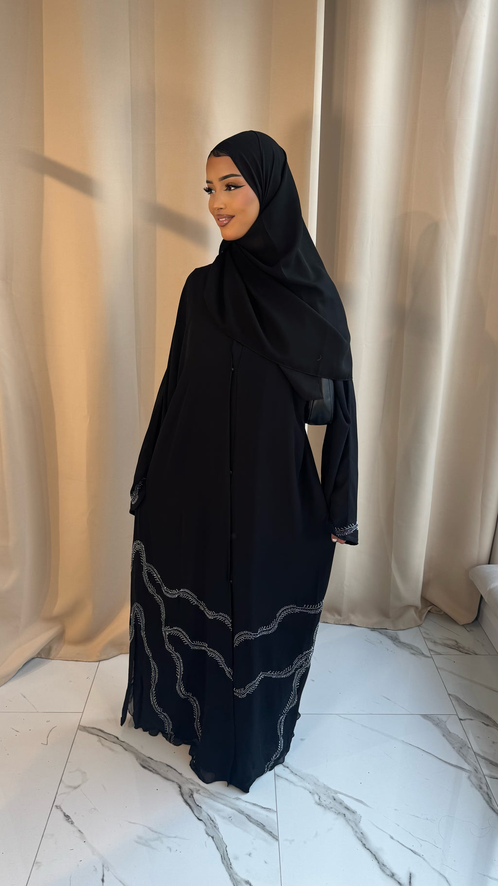 Double Chiffon Abaya