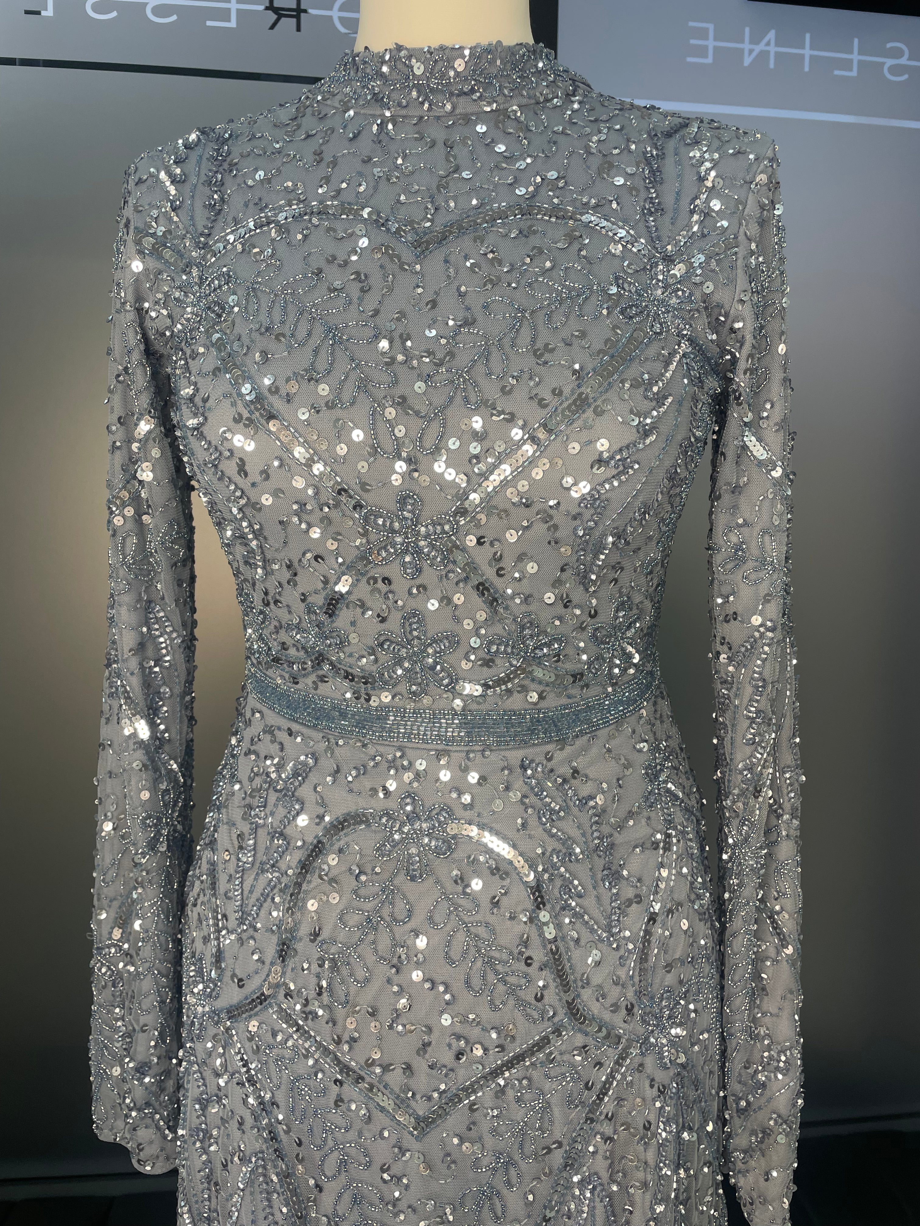 Dusty Blue Modest Dress