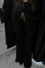 Load image into Gallery viewer, Double chiffon wide sleeve beaded Abaya
