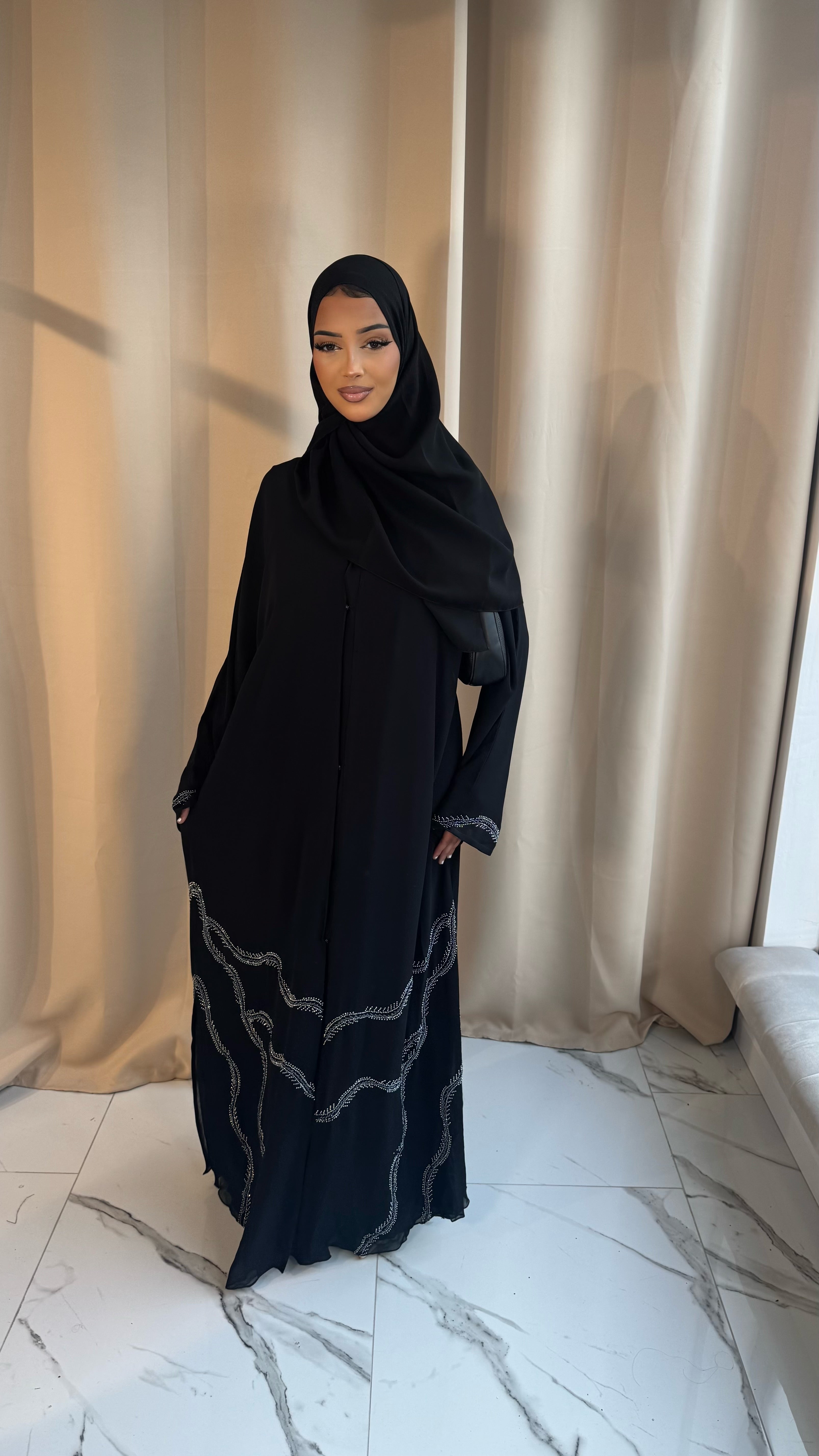 Double Chiffon Abaya