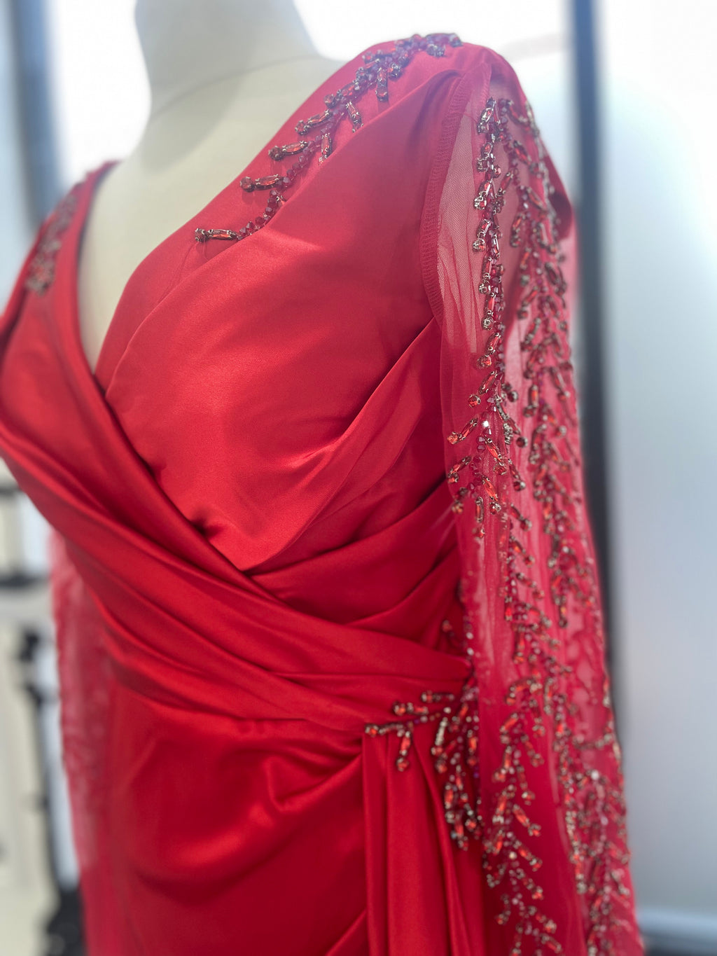Long sleeve satin Dress