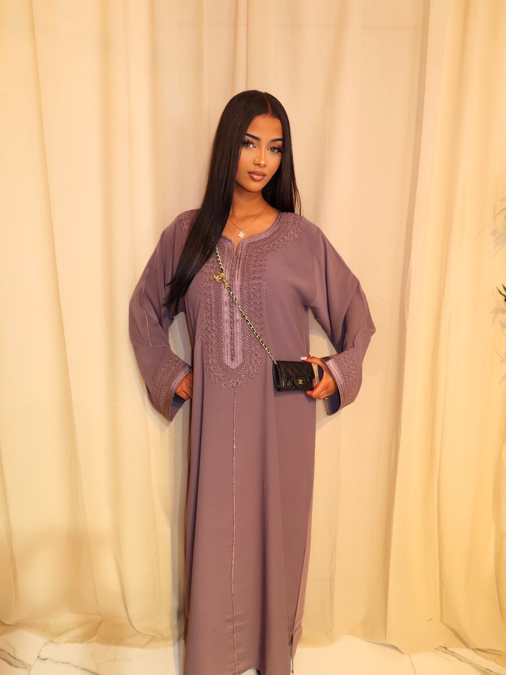 Smoky Grey Gandoura & Hijab