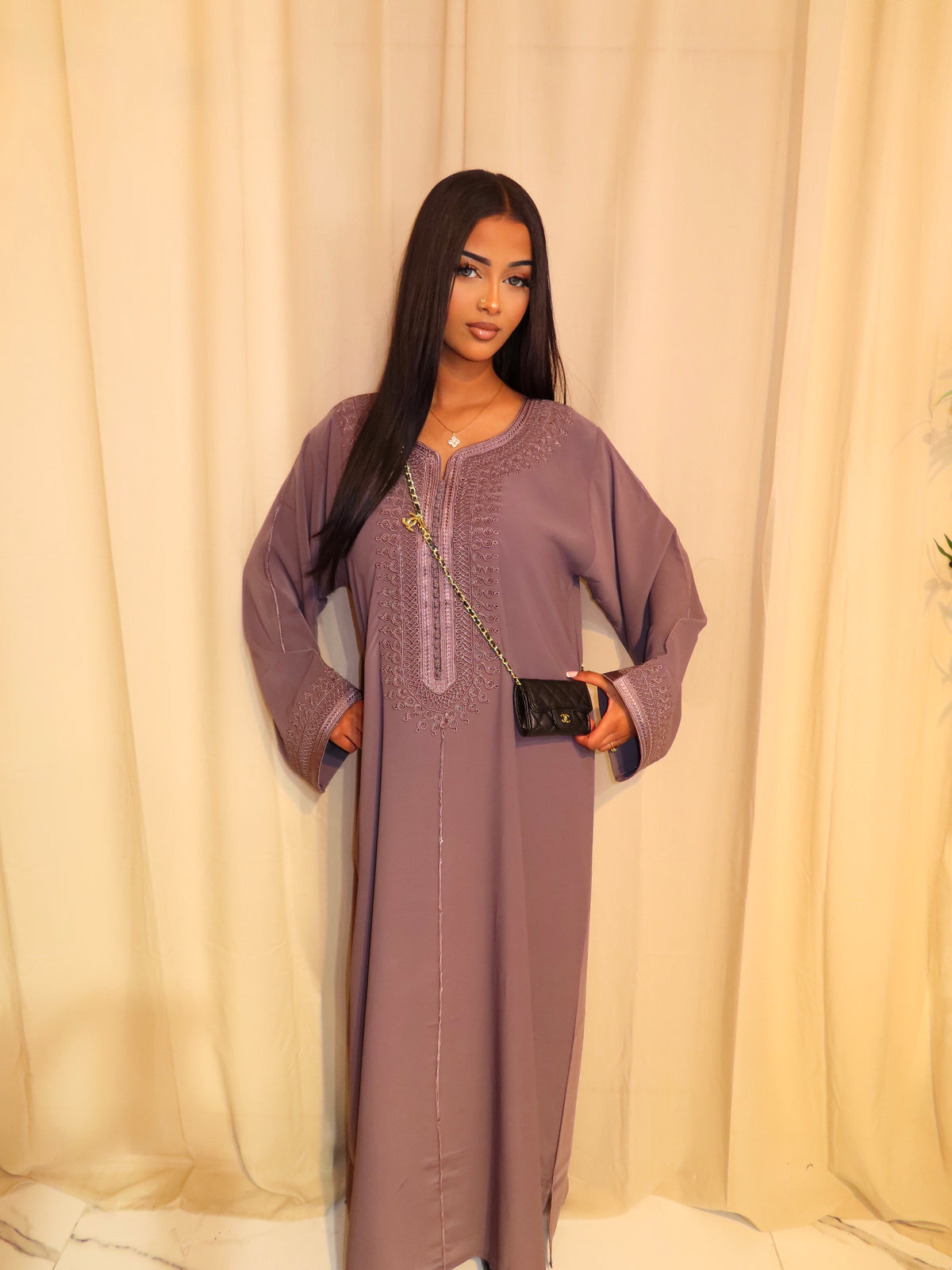 Smoky Grey Gandoura & Hijab