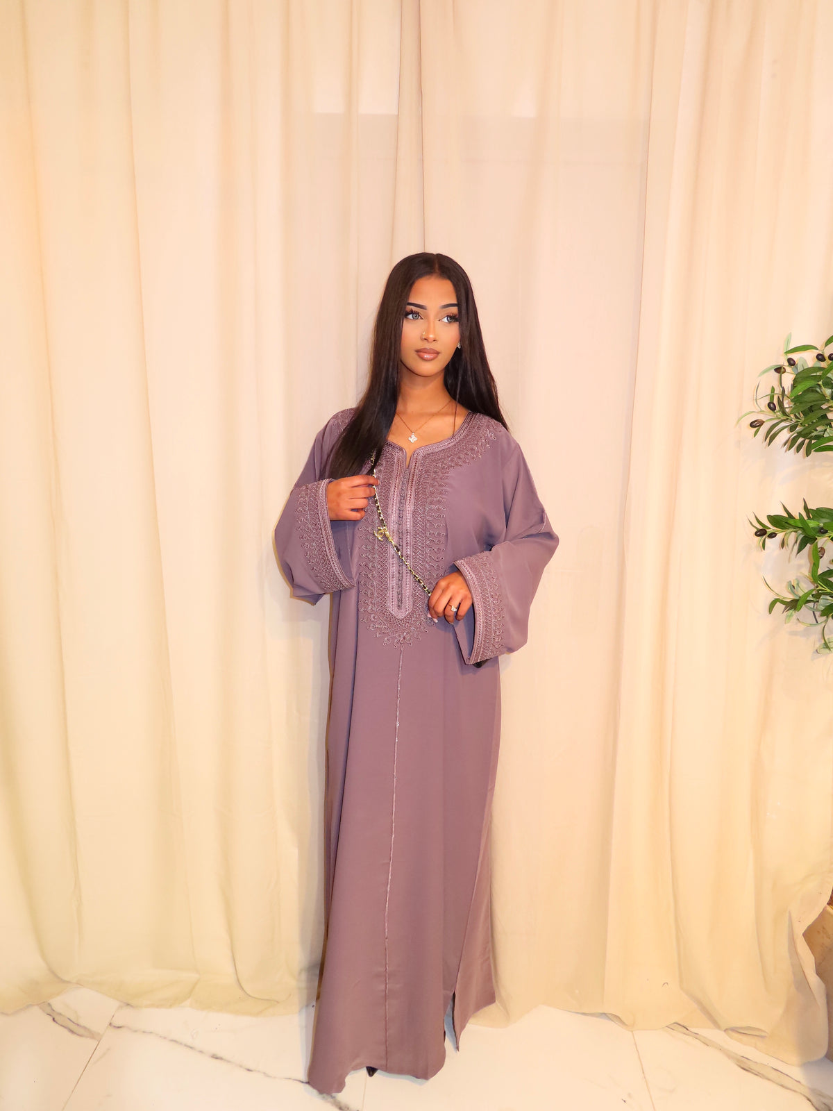Smoky Grey Gandoura & Hijab
