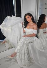 Load image into Gallery viewer, Off shoulder embellished dress
