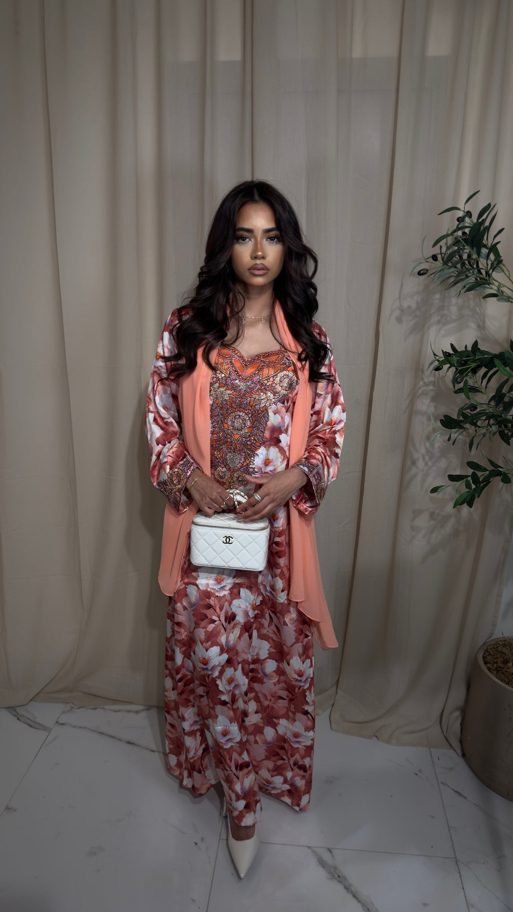 Orange Floral Makhawer & Sheila