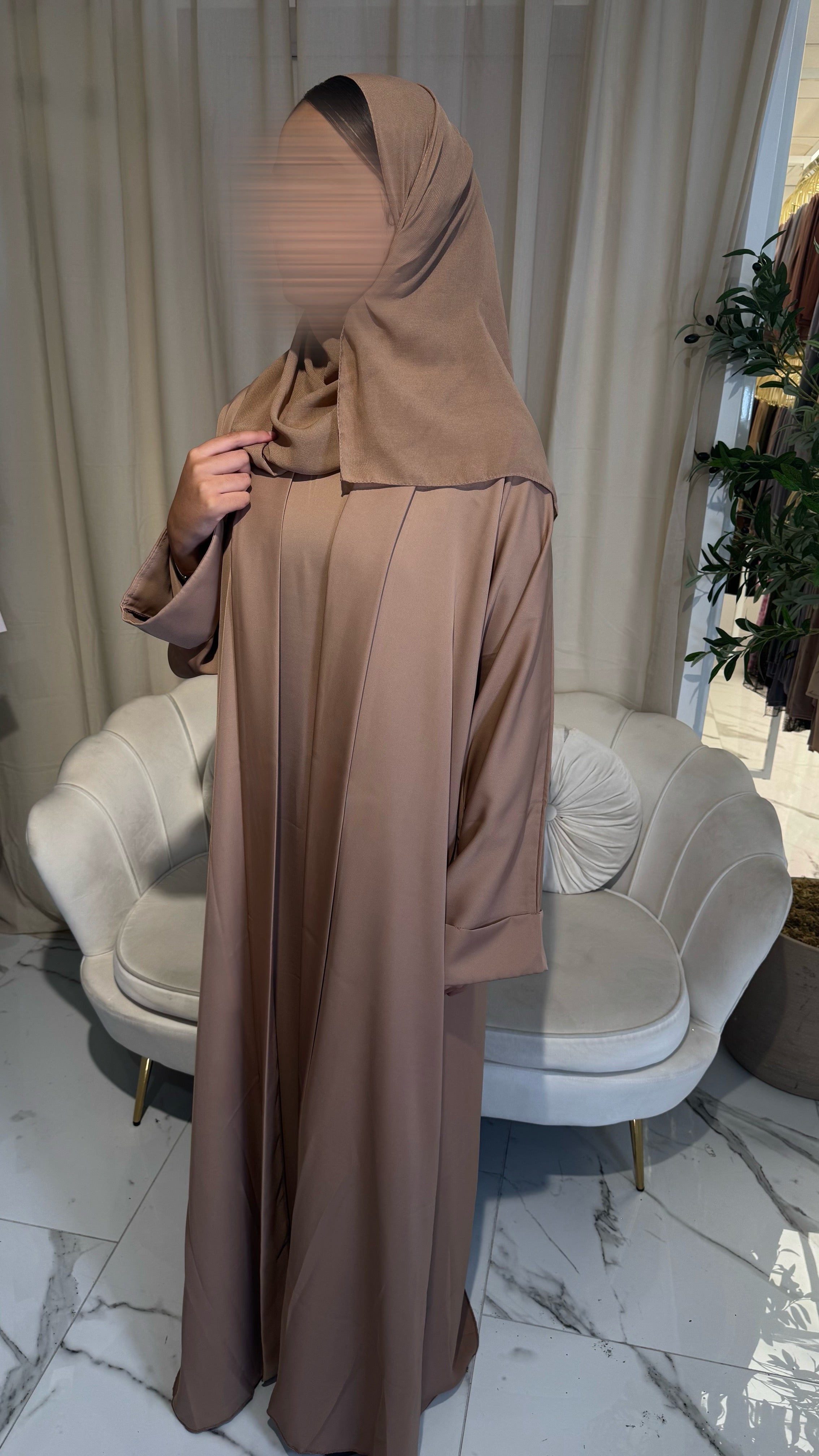 Rosy Beige 4 Piece Abaya
