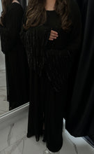 Load image into Gallery viewer, Double chiffon wide sleeve beaded Abaya
