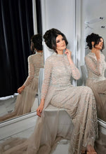 Load image into Gallery viewer, Long sleeve embellished dress with skirt
