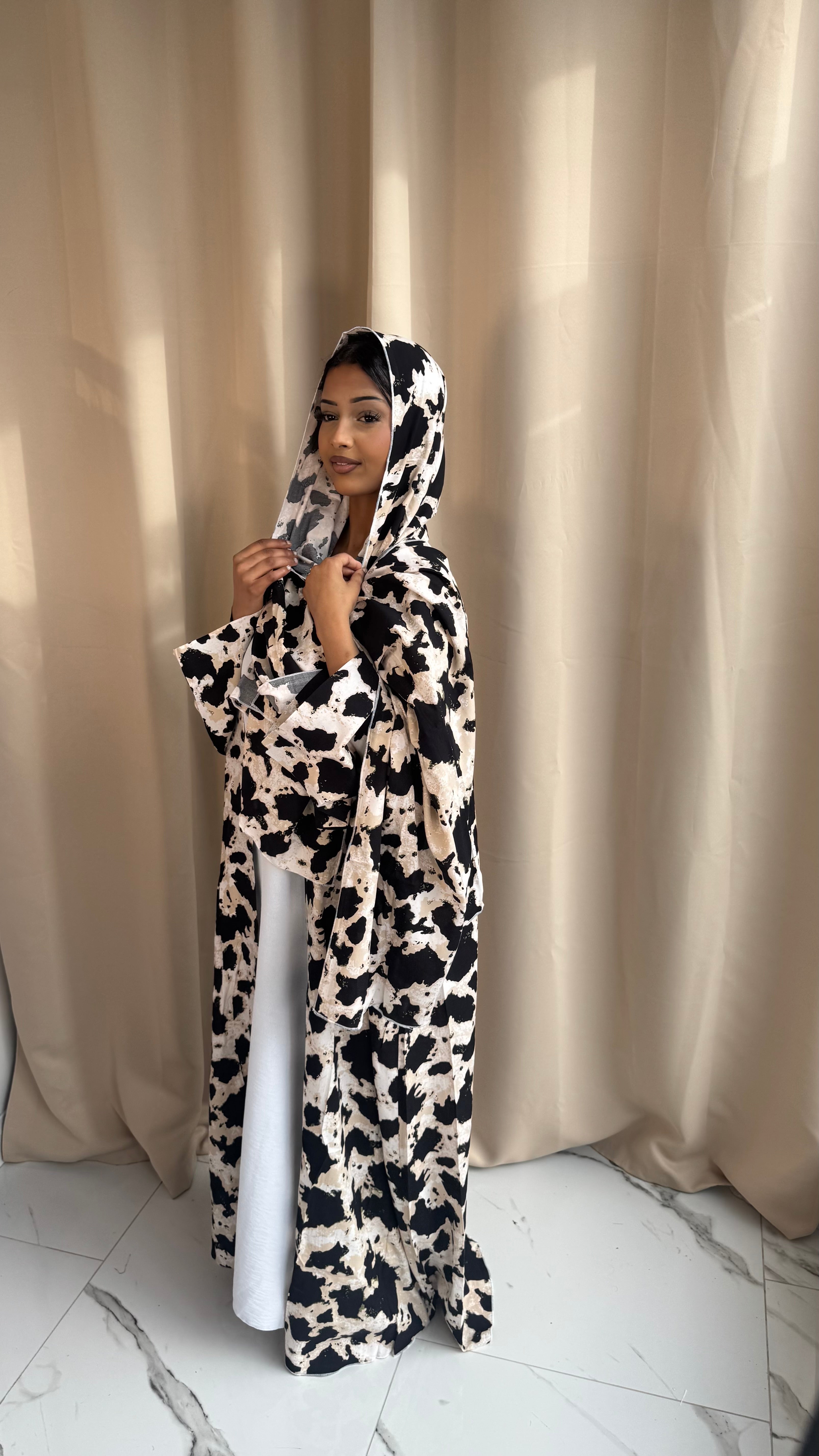 Printed Cotton Abaya Set