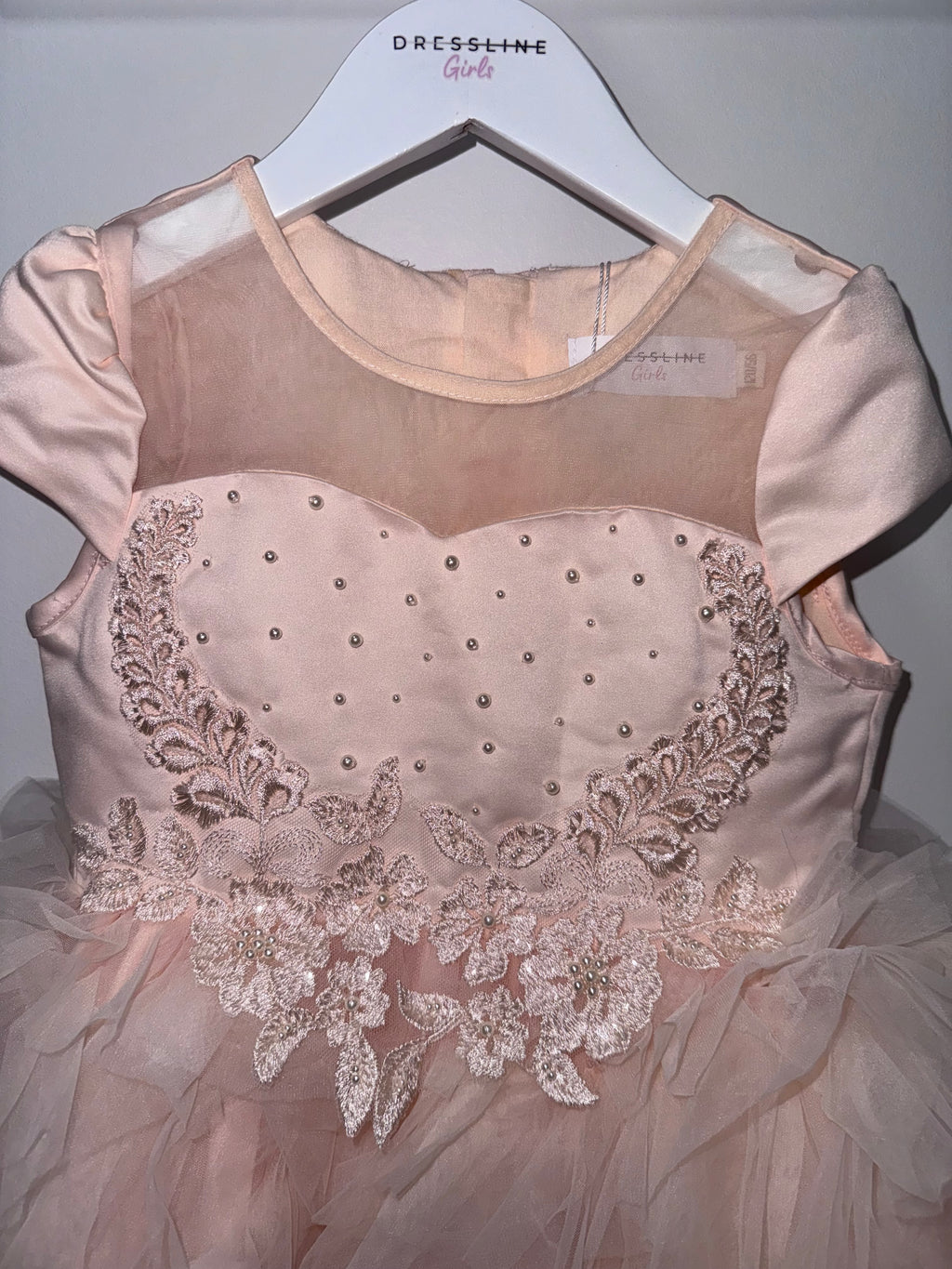 Peach  Pear Tulle Party Dress