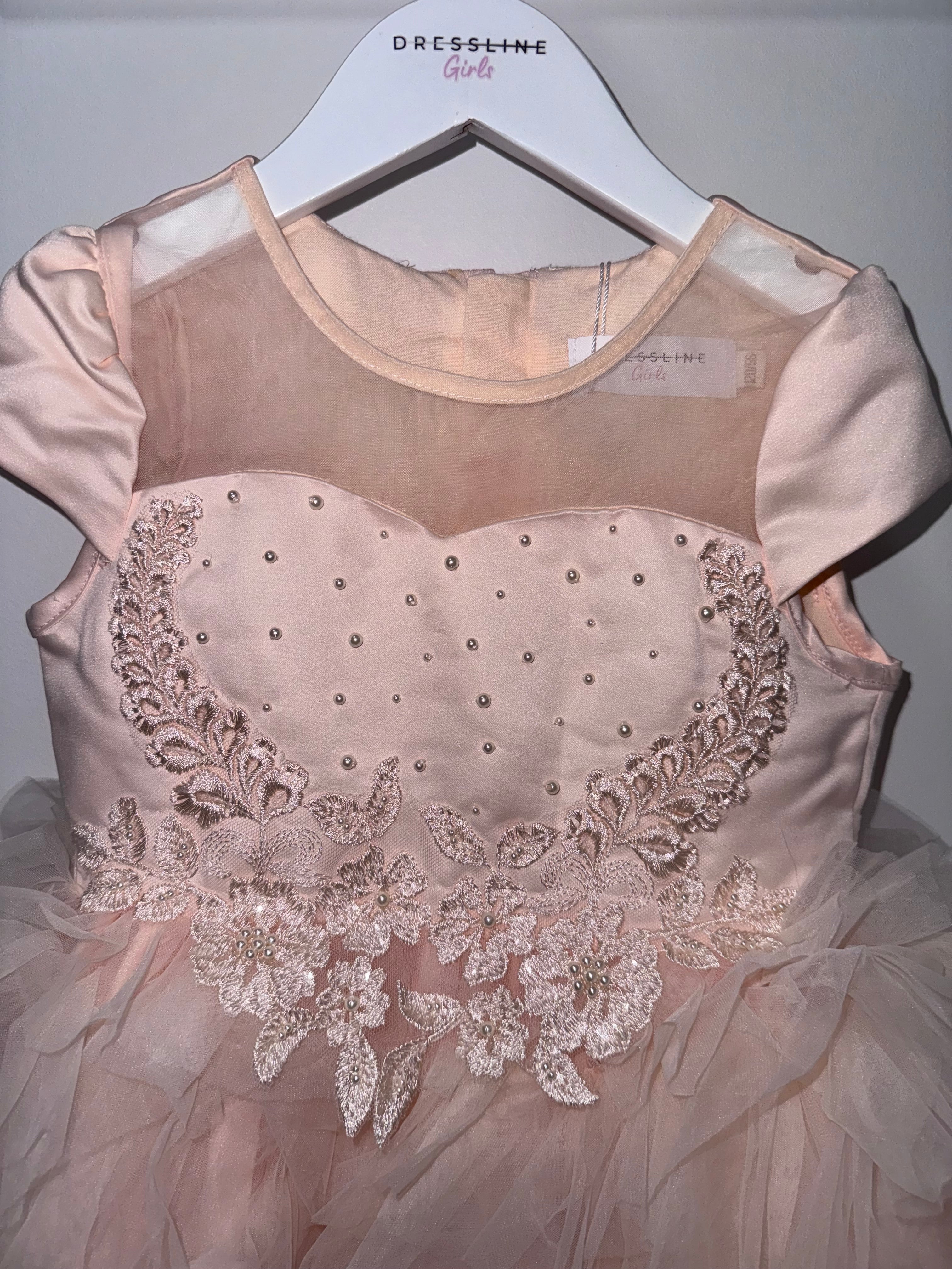 Peach  Pear Tulle Party Dress