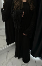 Load image into Gallery viewer, Double chiffon wide sleeve beaded Abaya

