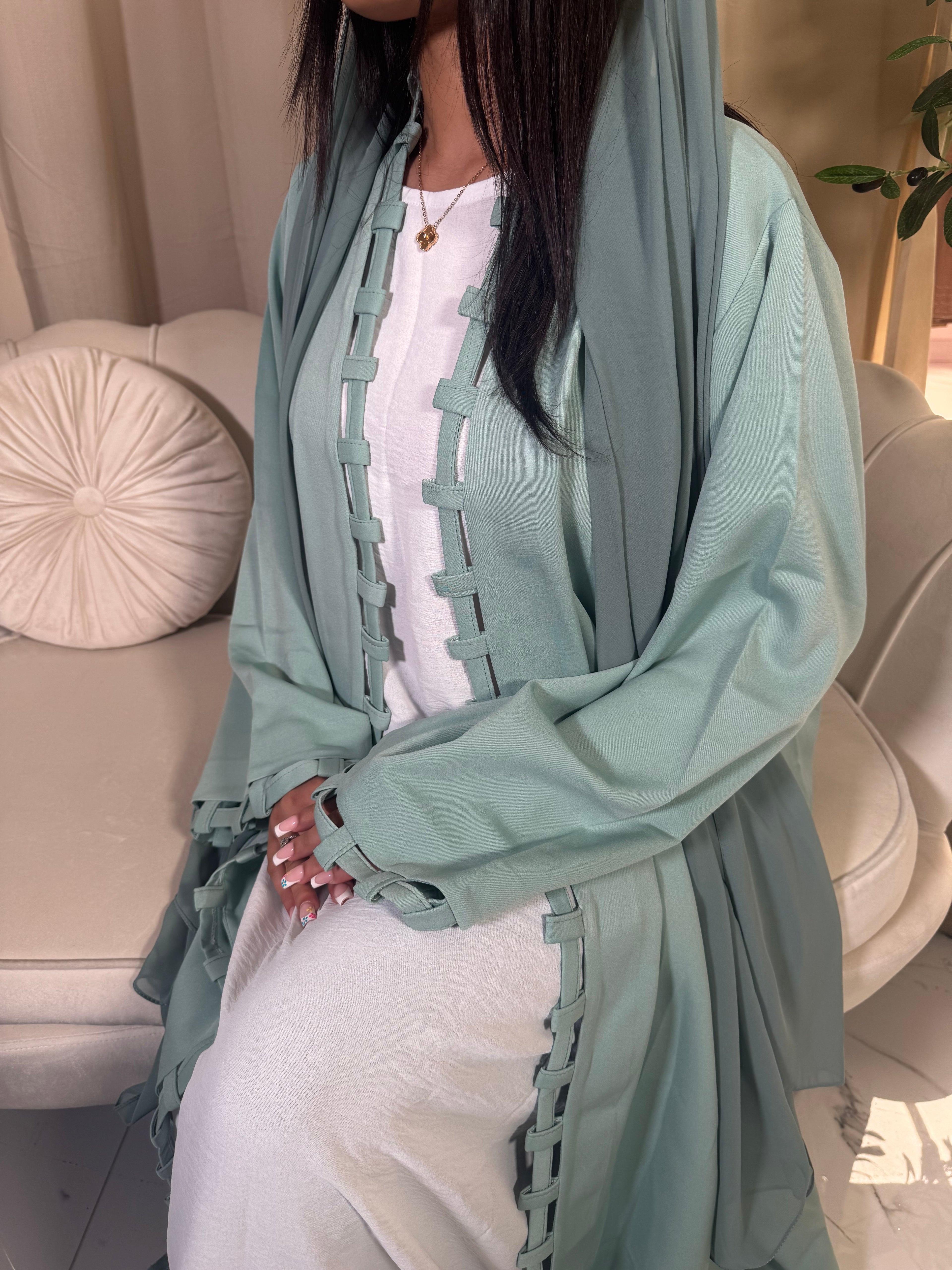 Cyan Abaya & scarf
