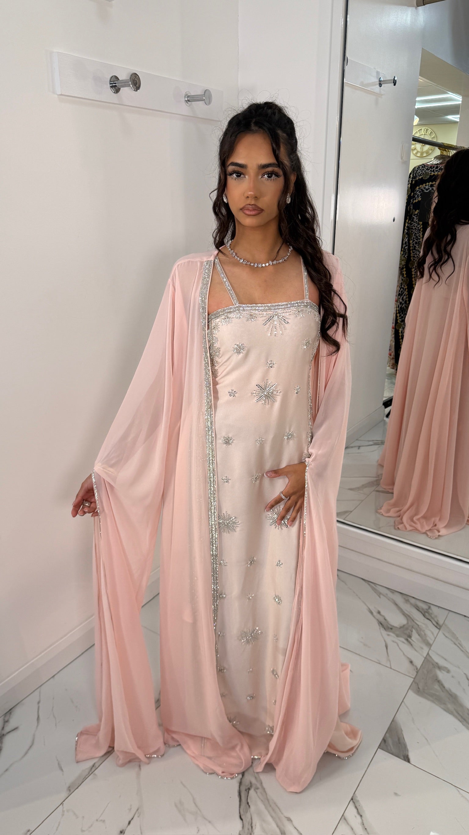 VIP Baby Pink Emirati Dress