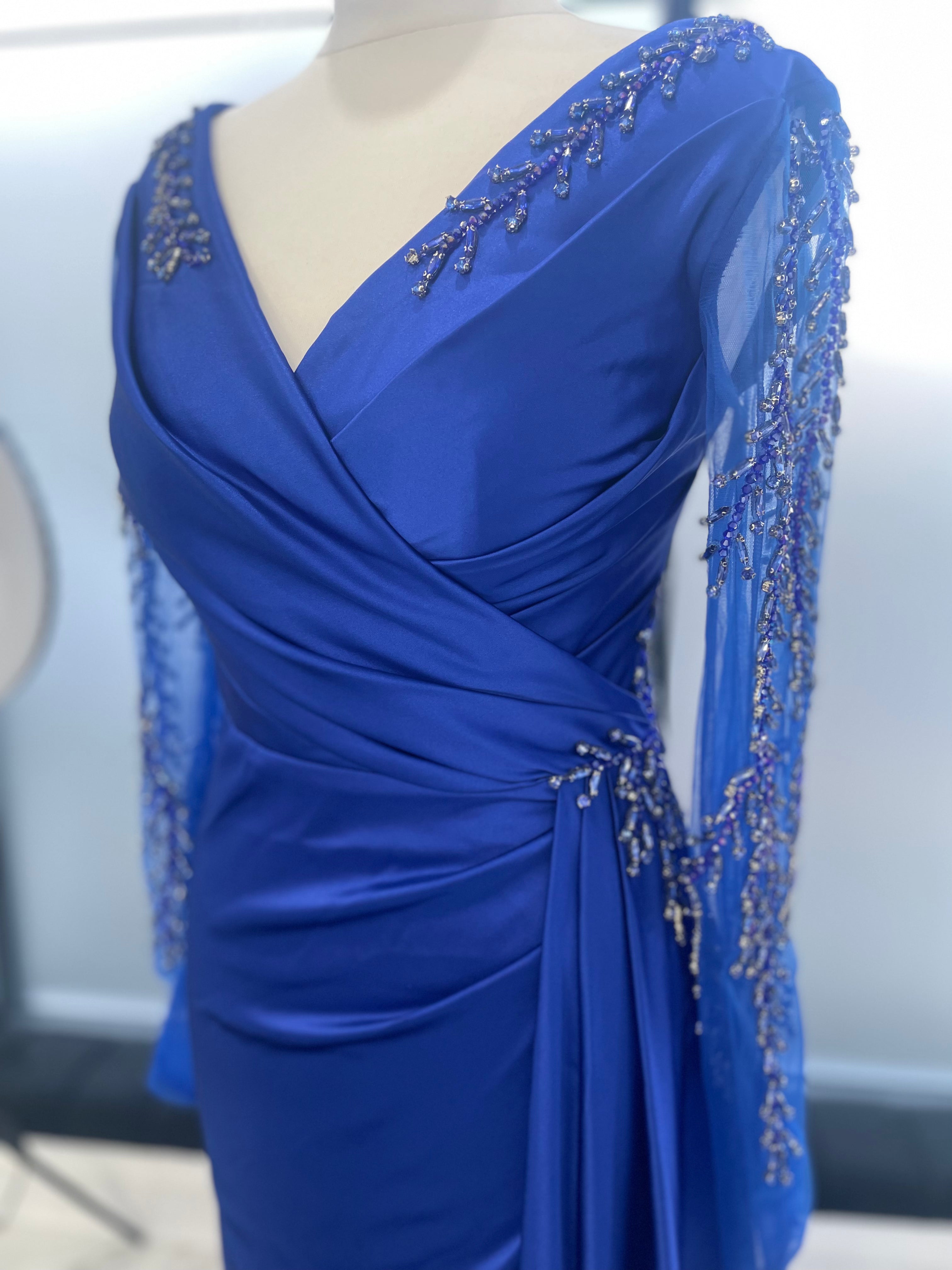 Long sleeve satin Dress