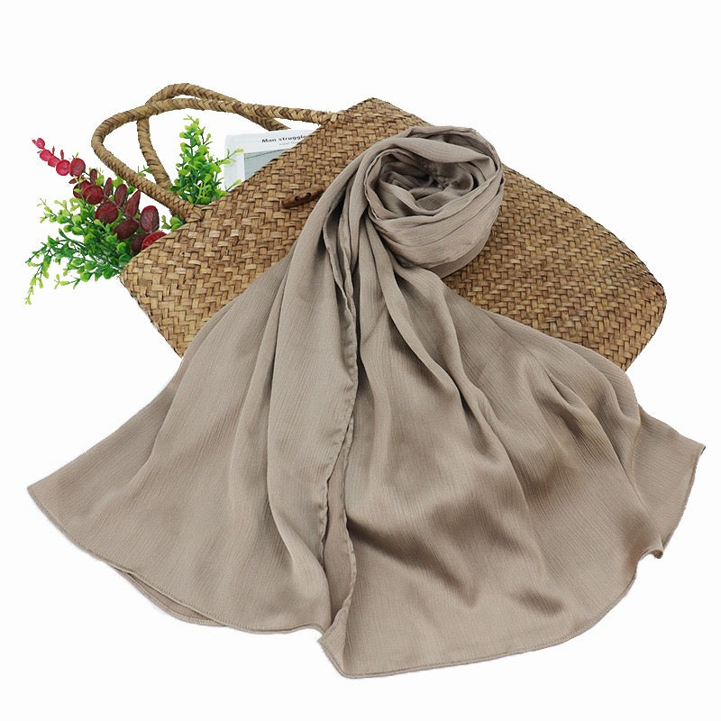 Satin crepe matching hijab