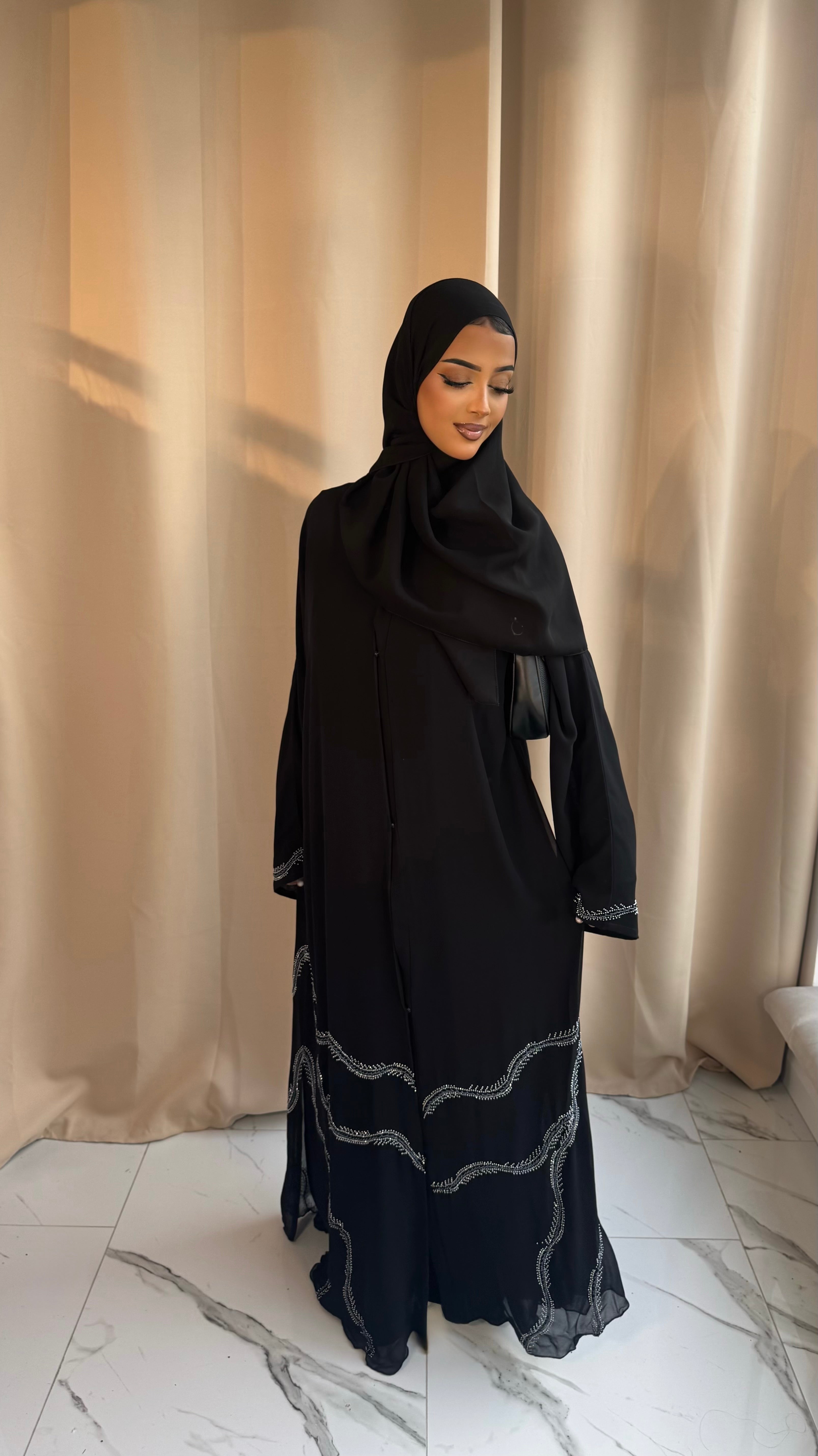 Double Chiffon Abaya