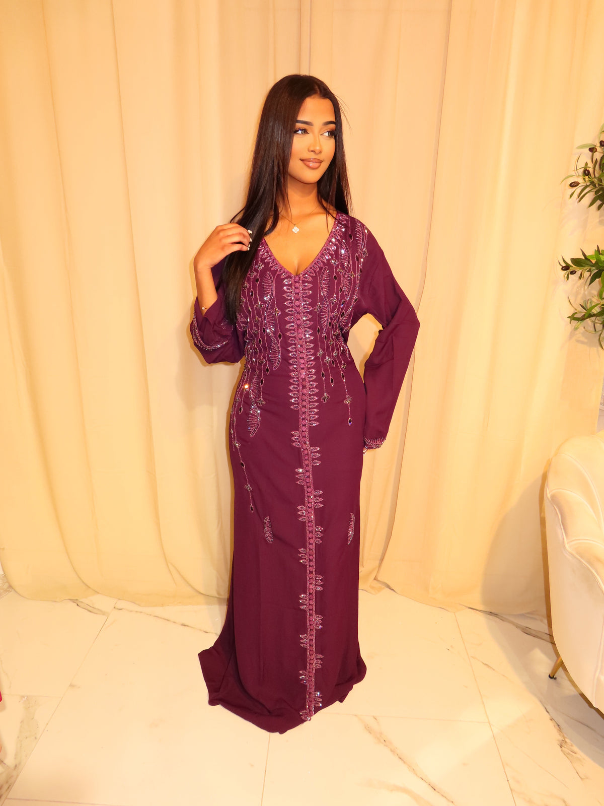 VIP Dark Purple Kaftan