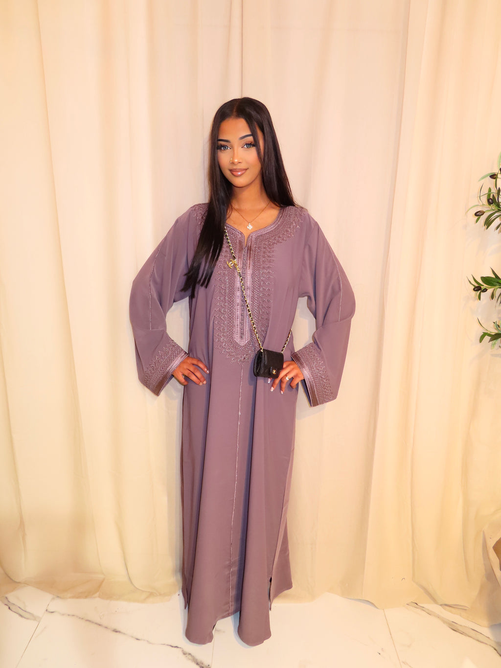 Smoky Grey Gandoura & Hijab