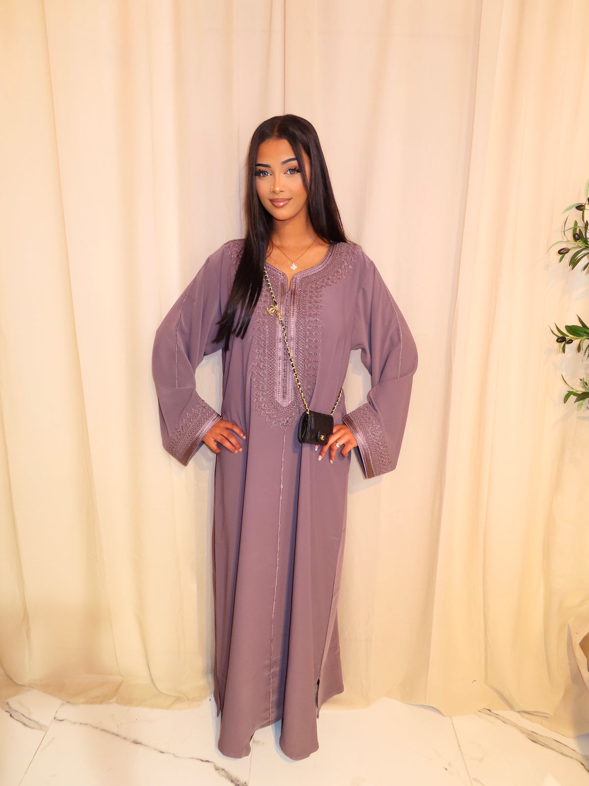 Smoky Grey Gandoura & Hijab