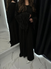 Load image into Gallery viewer, Double chiffon wide sleeve beaded Abaya
