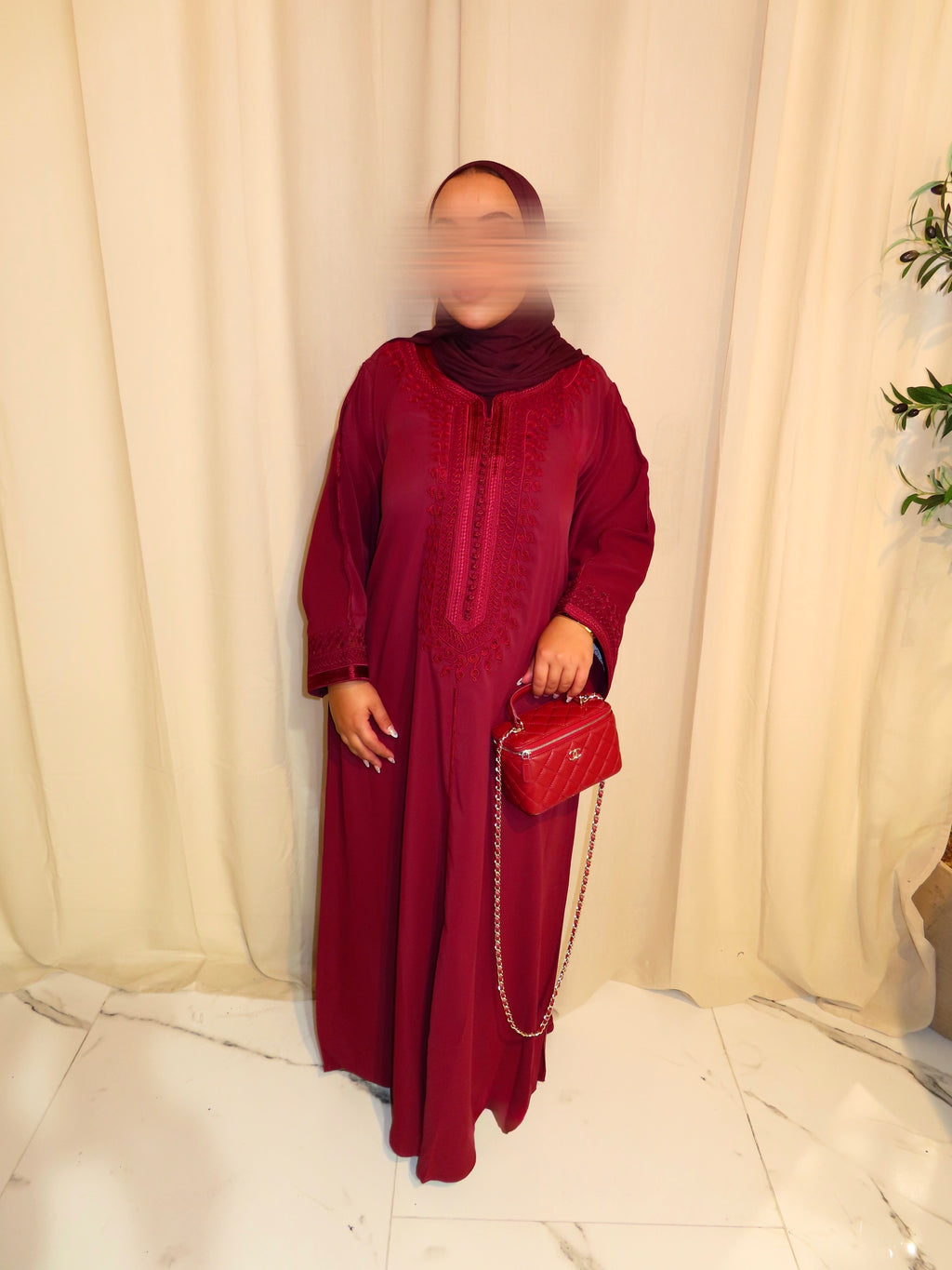 Maroon Gandoura & Hijab