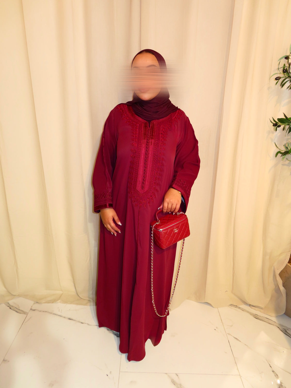 Maroon Gandoura & Hijab