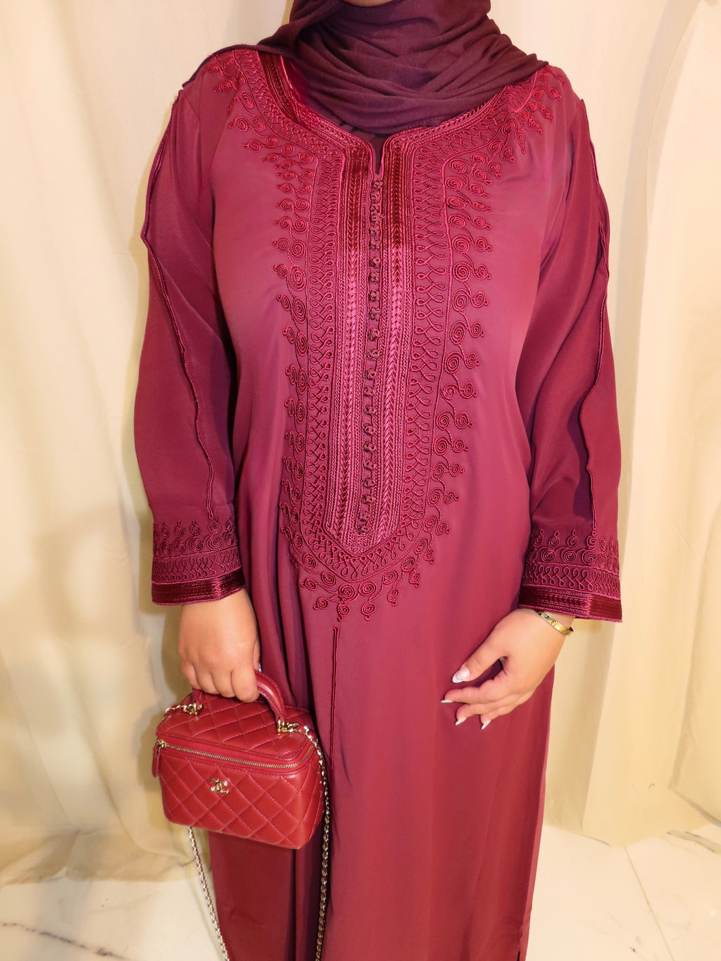 Maroon Gandoura & Hijab