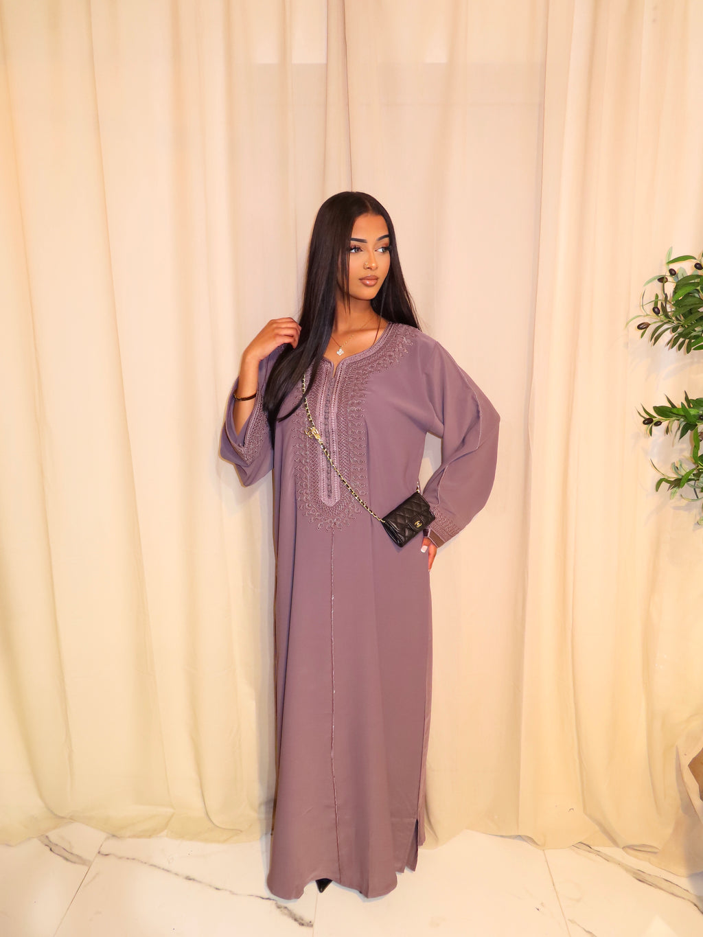 Smoky Grey Gandoura & Hijab