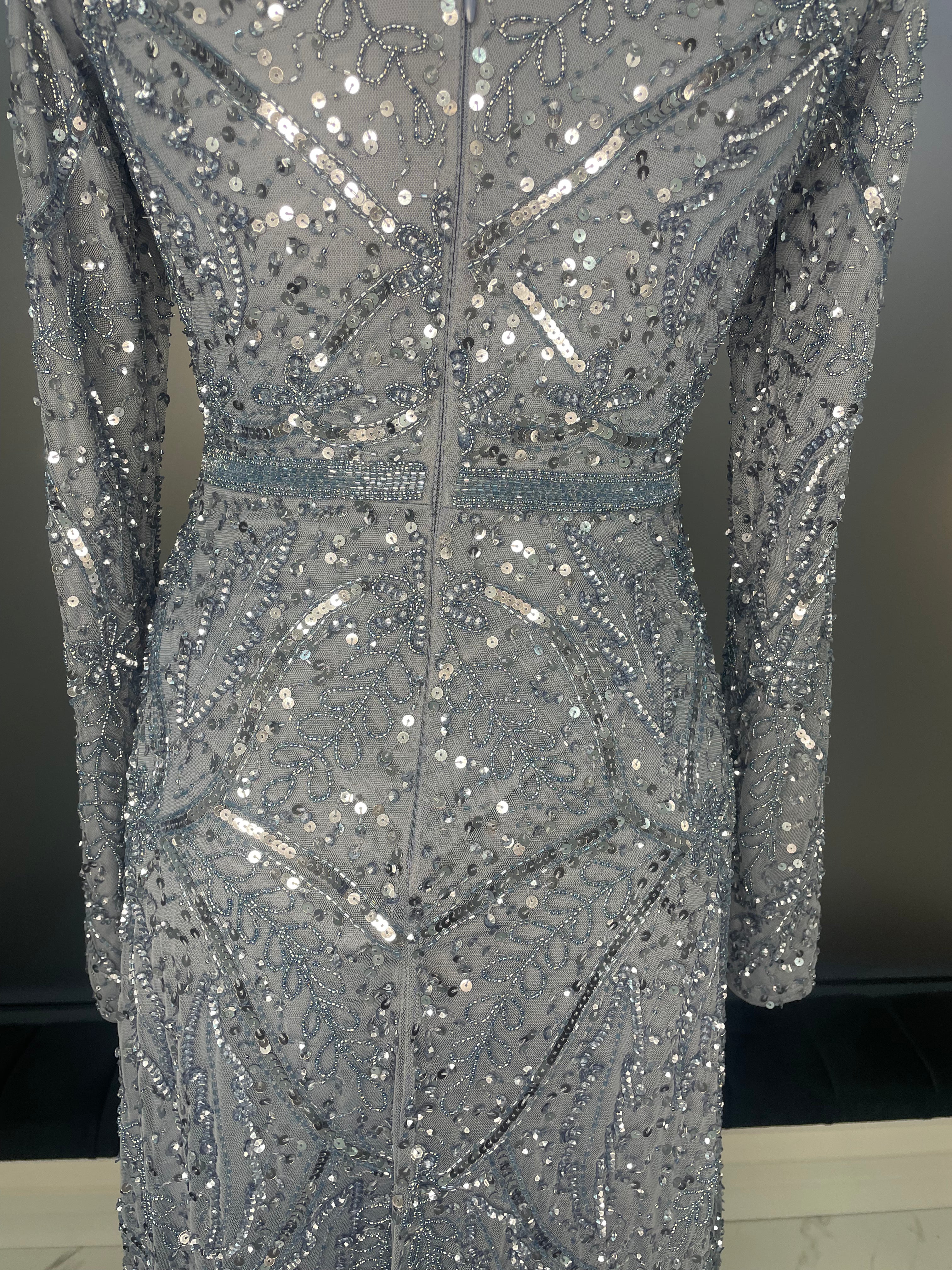 Dusty Blue Modest Dress