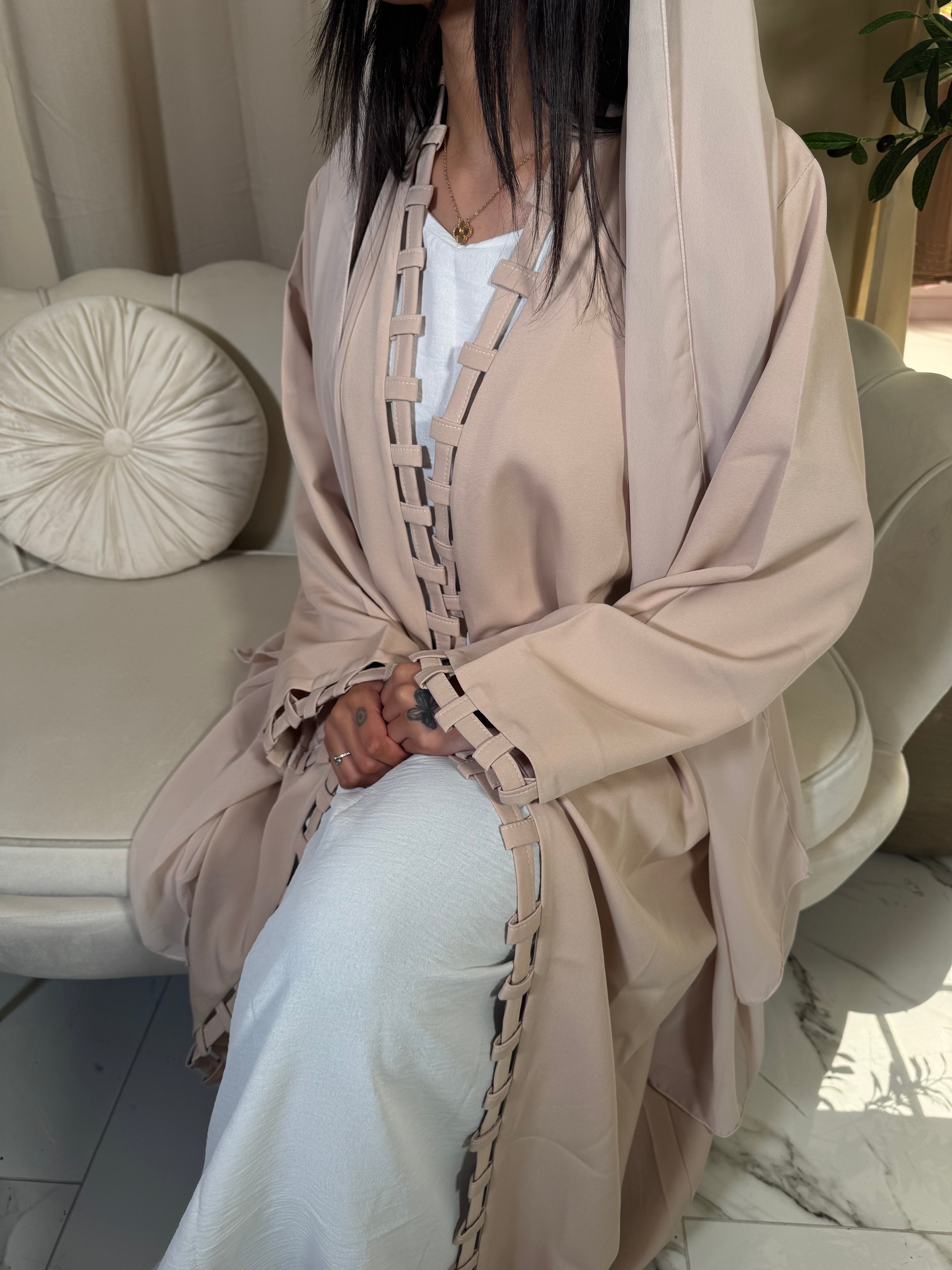 Beige Abaya & scarf