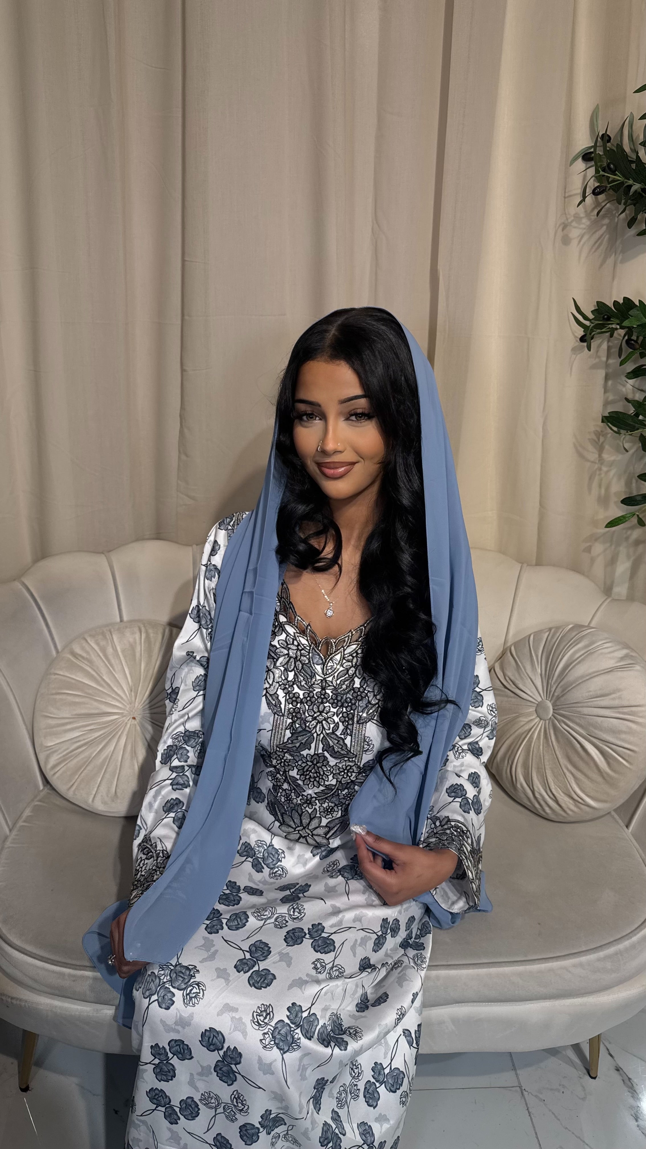 Blue Grey Cut Out Makhawer