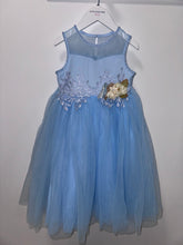 Load image into Gallery viewer, Baby Blue Flower Party Dress
