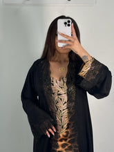 Load image into Gallery viewer, Black diamonte Abaya and sheila
