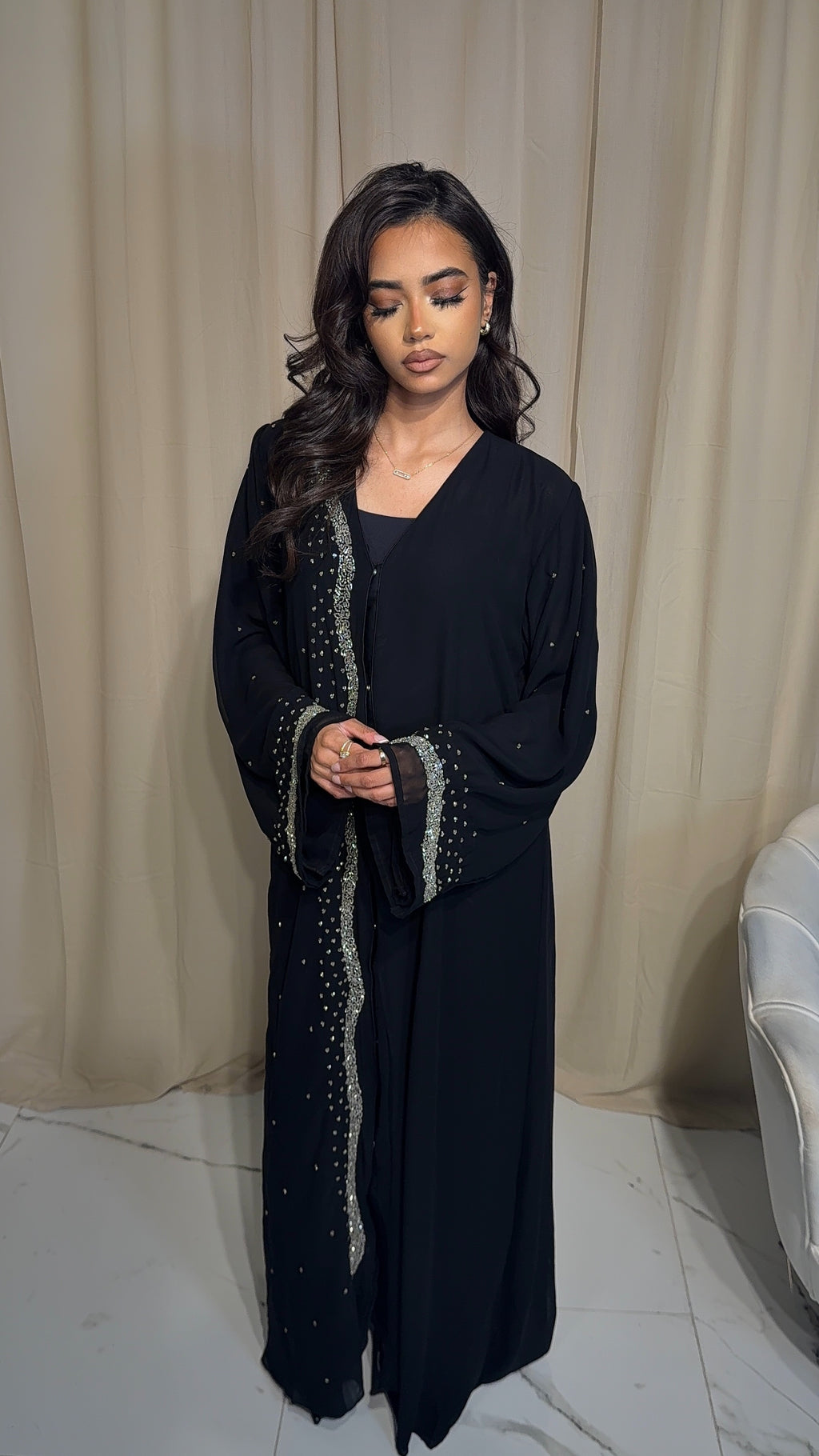 Zahraa Double Chiffon Abaya & Hijab