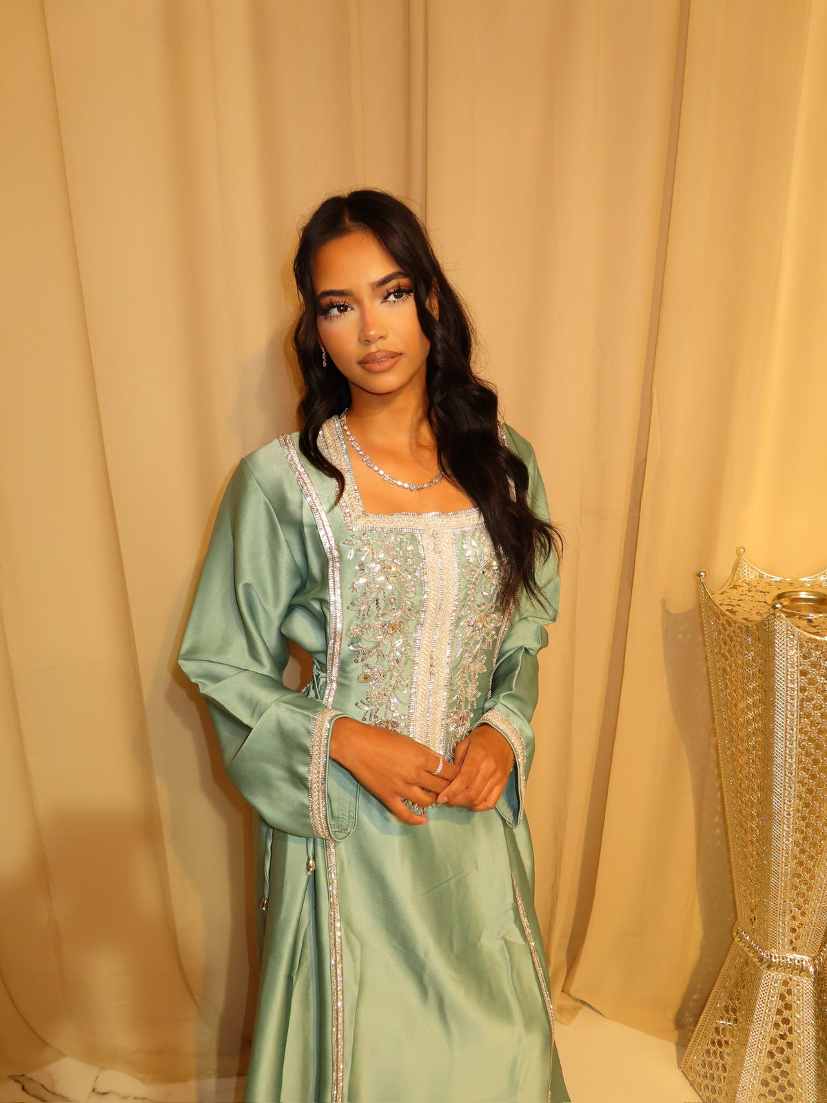 VIP Turqoise Corset Emirati Dress