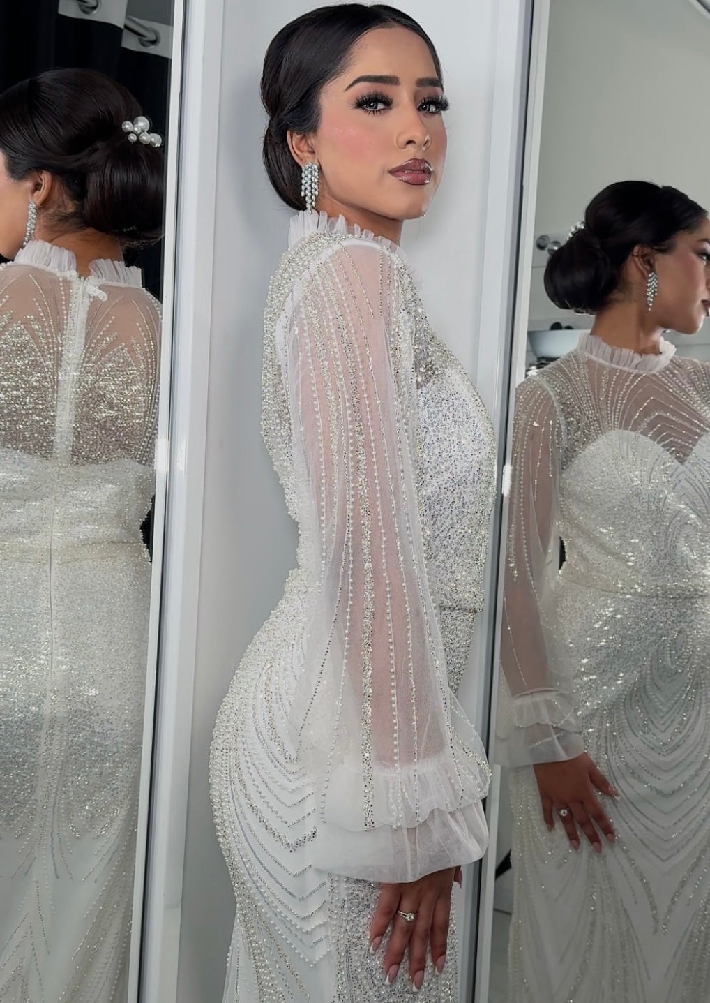 White Embellished dress