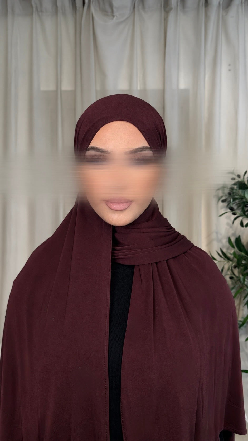 Burgundy Premium Jersey Hijab