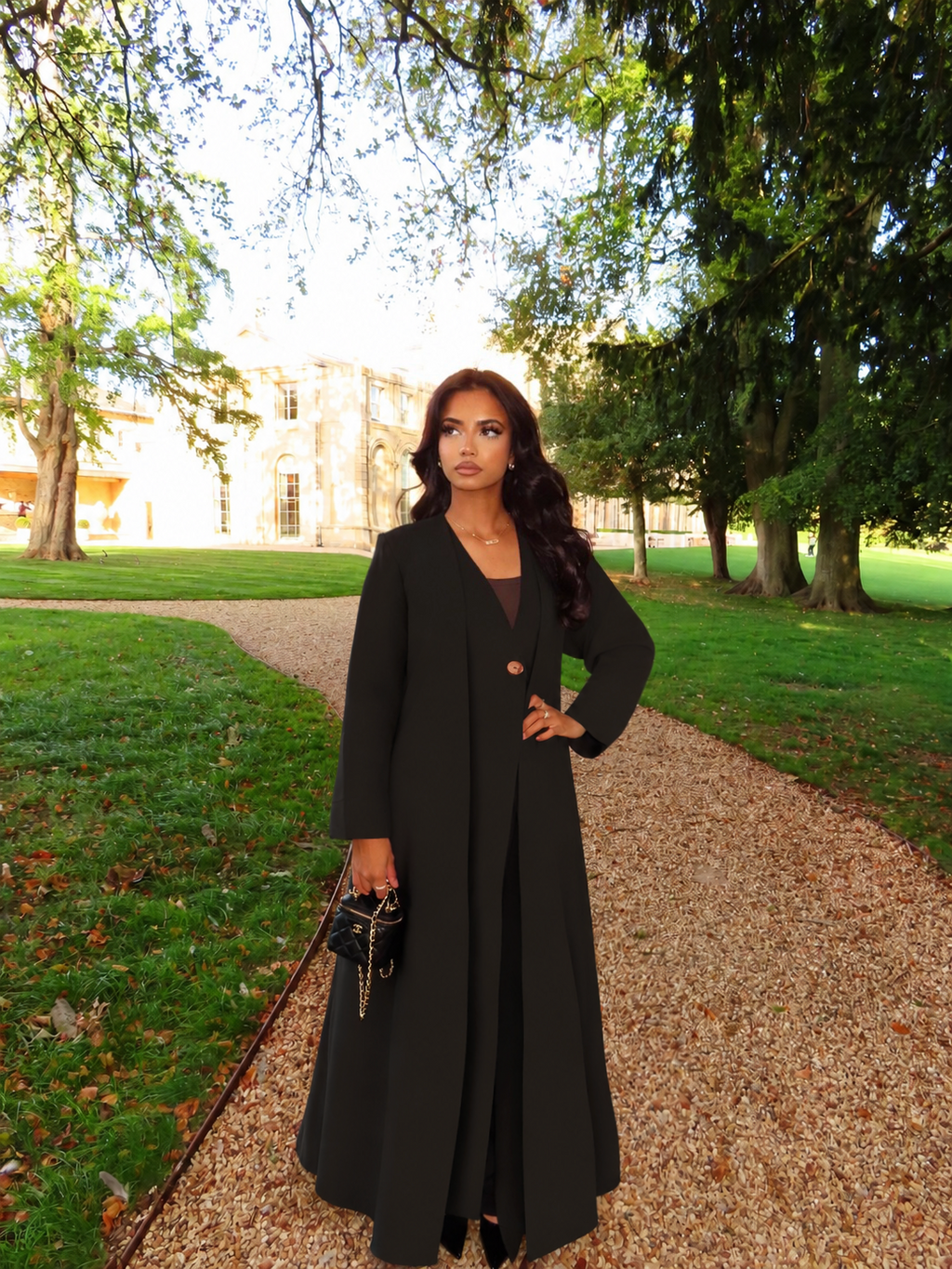 Black Abaya Coat & Hijab