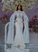 Load image into Gallery viewer, White cape sleeve dress
