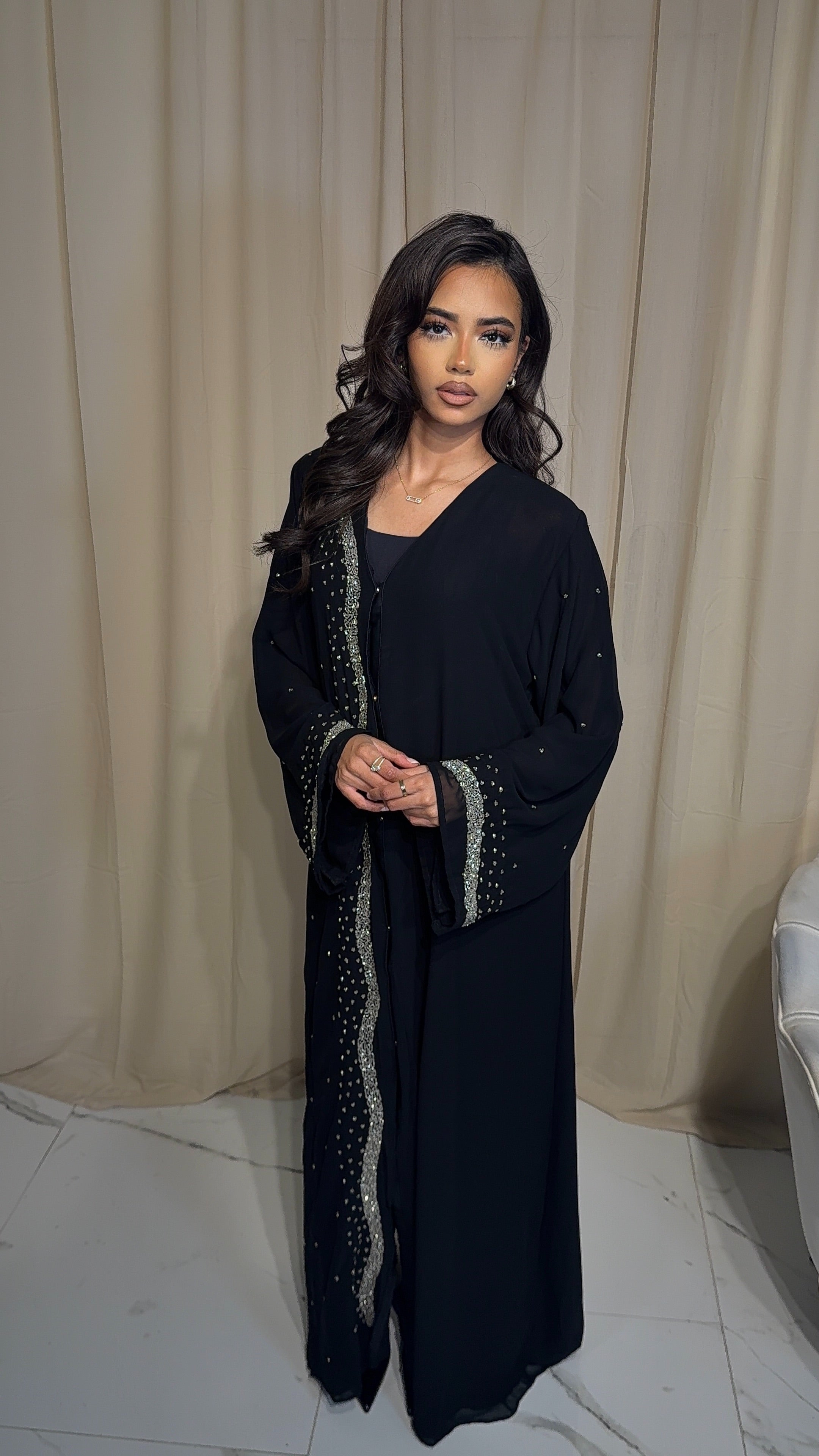Zahraa Double Chiffon Abaya & Hijab