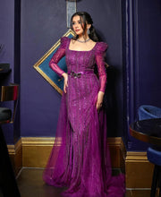 Load image into Gallery viewer, Purple embellished dress
