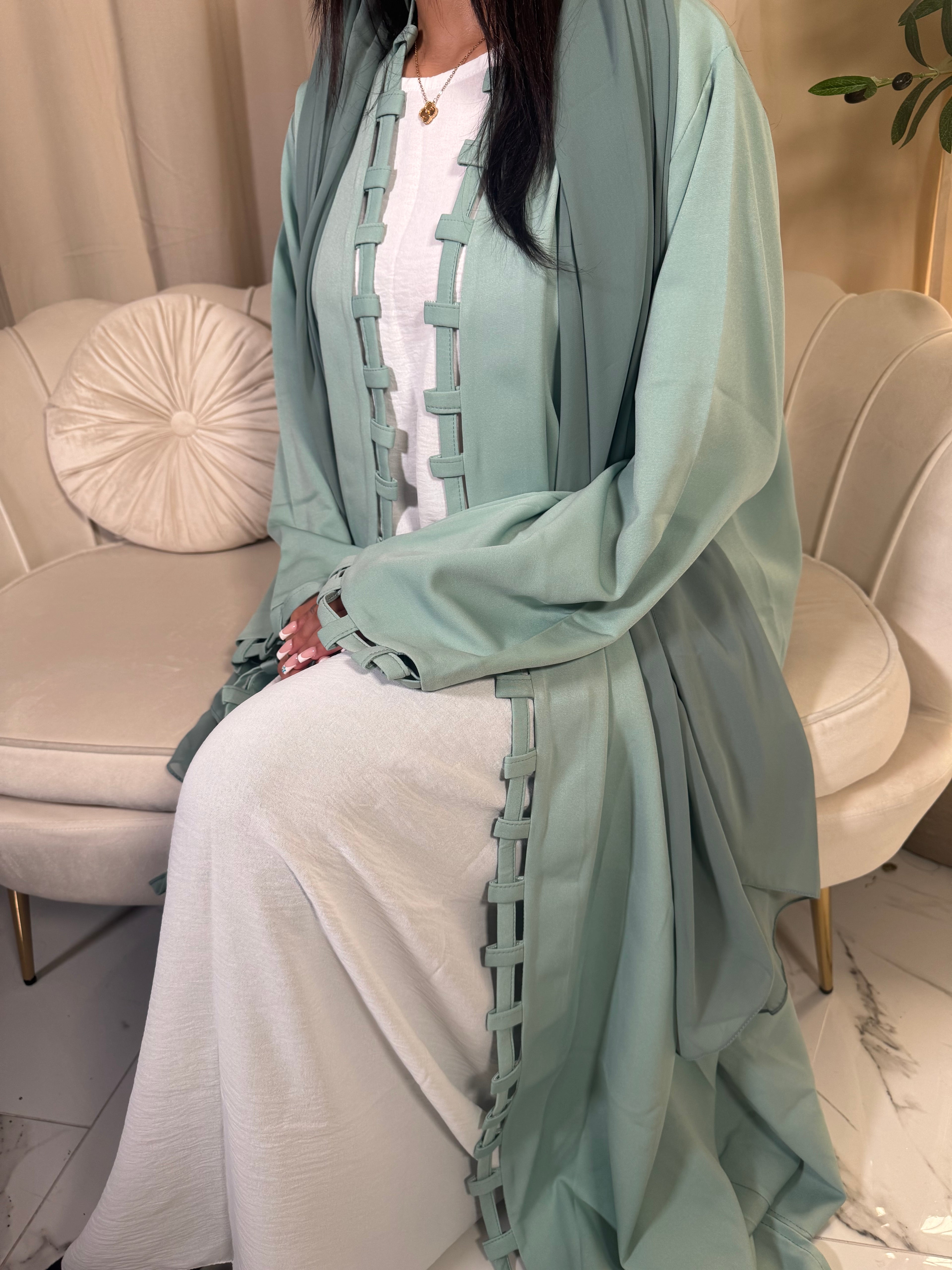 Cyan Abaya & scarf